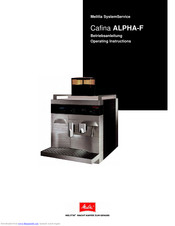 Melitta Cafina ALPHA-F Betriebsanleitung