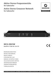 Monacor MCX-200/SW Bedienungsanleitung