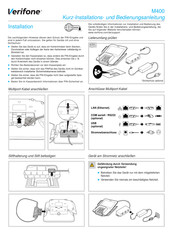 VeriFone M400 Kurz-Installations- Und Bedienungsanleitung