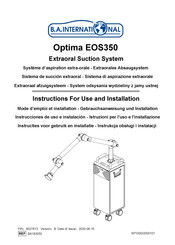 B.A. International Optima EOS350 Gebrauchsanweisung Und Installation