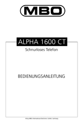 MBO ALPHA 1600 CT Bedienungsanleitung