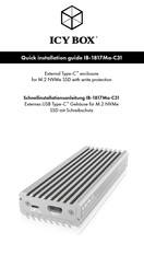 RaidSonic Icy Box IB-1817Ma-C31 Schnellinstallationsanleitung