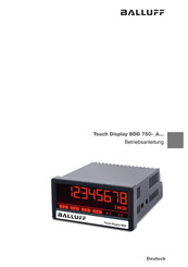 Balluff Touch Display BDD 750-2A03-000-000-1-A Betriebsanleitung