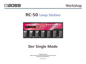 Boss RC-50 Loop Station Bedienungsanleitung