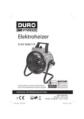 Duro Pro D-EH 3000/1 R Originalbetriebsanleitung