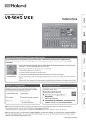 Roland VR-50HD MKII Kurzanleitung