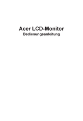 Acer KG271C Bedienungsanleitung