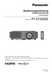 Panasonic PT-AT5000U Bedienungsanleitung, Funktionsanleitung