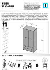Forte TEEN TENS821U1 Montageanleitung