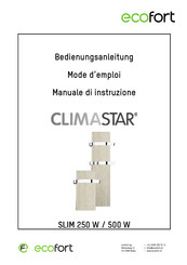 CLIMASTAR SLIM 500 W Bedienungsanleitung