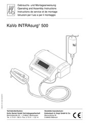 Kavo INTRAsurg 500 Gebrauchs- Und Montageanweisung