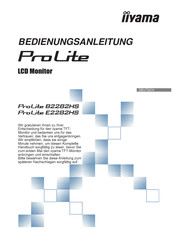 iiyama ProLite E2282HS-GB1 Bedienungsanleitung