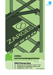 ZARGES Z500 Aufbau- Und Verwendungsanleitung