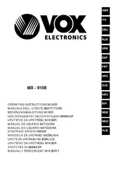 VOX electronics MX - 9108 Bedienungsanleitung