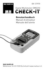Max Hauri CHECK-IT EM5510 Benutzerhandbuch