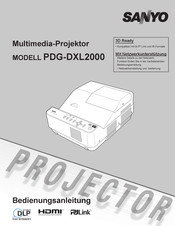 Sanyo PDG-DXL2000 Bedienungsanleitung