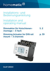 eQ-3 HomeMatic HmIP-DRDI3 Installations- Und Bedienungsanleitung