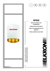 Elkron HP600 Installations-, Programmier- Und Gebrauchsanleitung