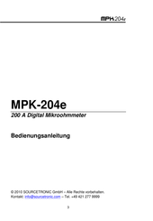 Sourcetronic MPK-204e Bedienungsanleitung