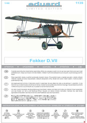 eduard Fokker D.VII 1139 Montageanleitung