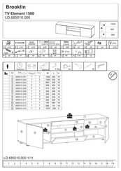FMD//furniture TV Element 1500 Montageanleitung