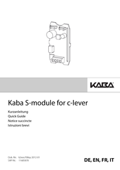 Kaba S-module Kurzanleitung