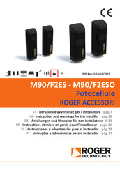 Roger Technology M90/F2ESO Anleitungen Und Hinweise Für Den Installateur