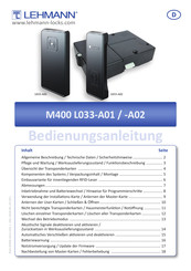 Lehmann M400 L033-A01 Bedienungsanleitung