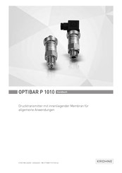Krohne OPTIBAR P 1010 Handbuch