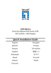 Levelone FEP-0812v4 Schnellinstallationsanleitung