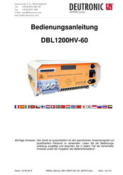 Deutronic DBL1200HV-60 Bedienungsanleitung