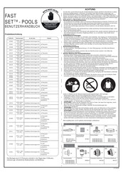 Bestway Fast Set Benutzerhandbuch