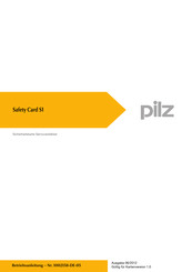 Pilz Safety Card S1 Betriebsanleitung