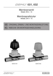Gemü 601 Original Einbau- Und Montageanleitung