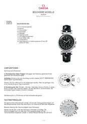 Omega MUSEUM 3203 Kurzanleitung