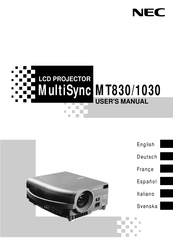 NEC MultiSync MT1030 Bedienungshandbuch