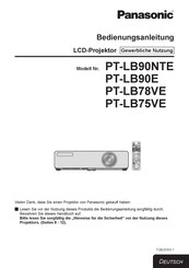Panasonic PT-LB78 Bedienungsanleitung