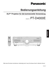Panasonic PT-D4000UL Bedienungsanleitung