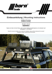 Horn Tools HBRRR01 Einbauanleitung