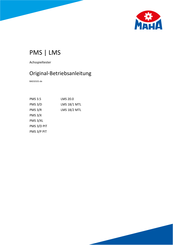 MAHA PMS 3.5 Originalbetriebsanleitung
