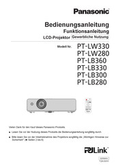 Panasonic PT-LB300 Bedienungsanleitung, Funktionsanleitung