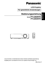 Panasonic PT-LB60NTEA Bedienungsanleitung
