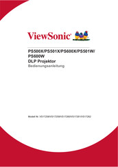 ViewSonic PS600X Bedienungsanleitung
