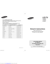 Samsung LE40R7 Bedienungsanleitung