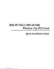 MSI MS-6834B Schnellinstallations-Anleitung