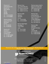 Plantronics HL2 Benutzerhinweise