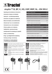 Tractel stopfor SL Gebrauchs- Und Wartungsanleitung