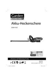 garden feelings GFAH 18/5 Originalbetriebsanleitung