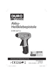 Duro Pro D-AK 3,6/1 Li Originalbetriebsanleitung