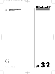 EINHELL SI 32 Bedienungsanleitung